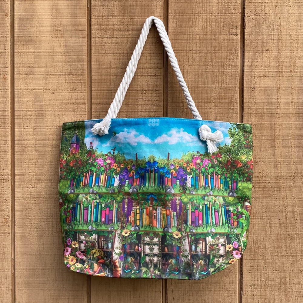 RARE! Book Garden Weekender Tote Bag | EXTRA Large